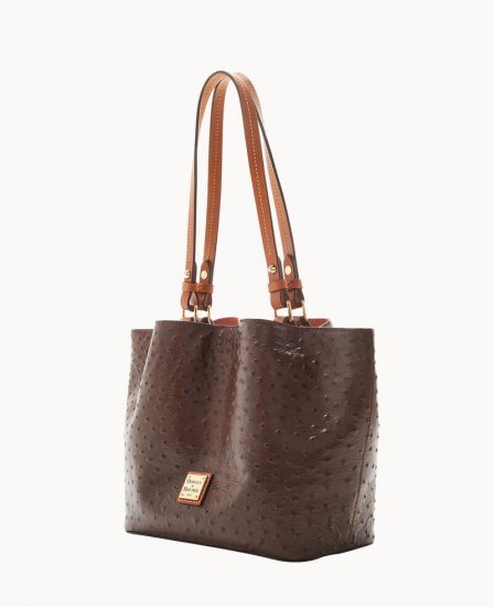 Dooney Ostrich Small Flynn Brown Tmoro ID-lM1txXcp - Click Image to Close